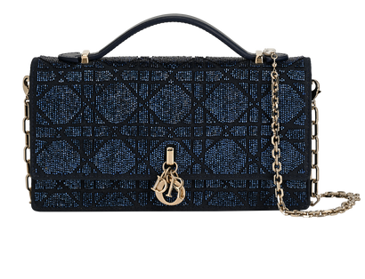 My Dior Mini Bag, &pound;2,200, Handbags, Blue, Leather, Front view